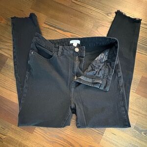 High-Rise Black Skinny Jeans